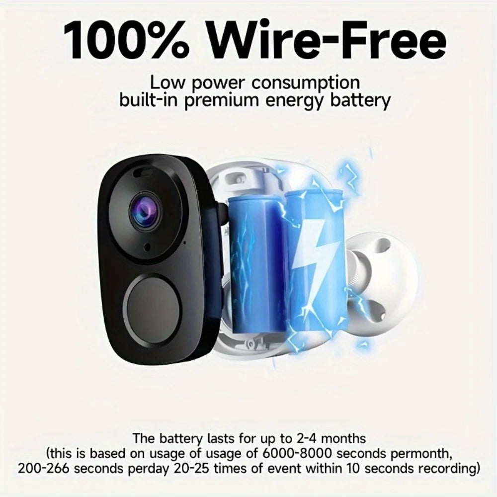 Wireless Outdoor Security Camera 3MP Battery Powered