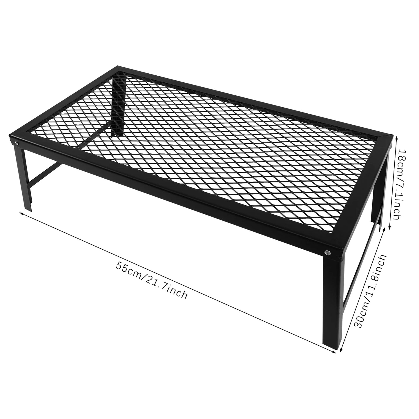 Folding Outdoor Camping BBQ Grill Picnic Campfire Pit Over Fire Cooking Grate US