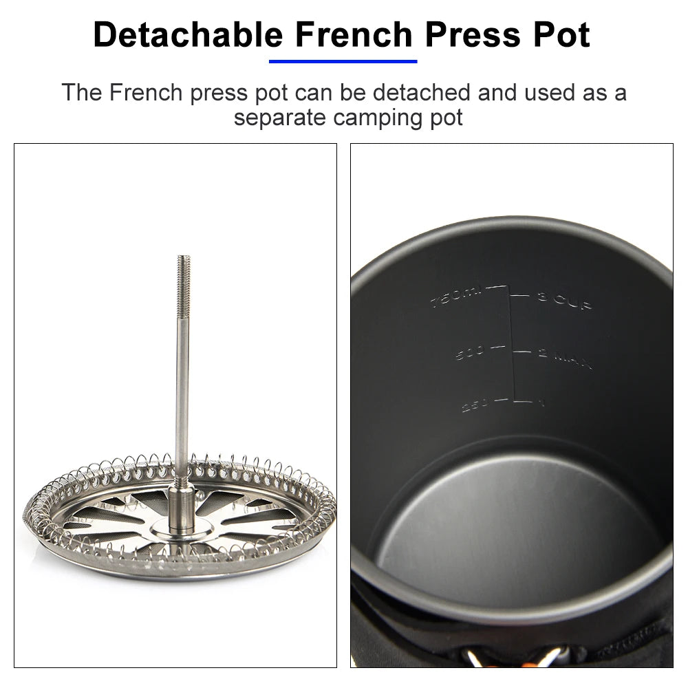 Widesea Camping Stove With Heat Exchanger Coffee Pot