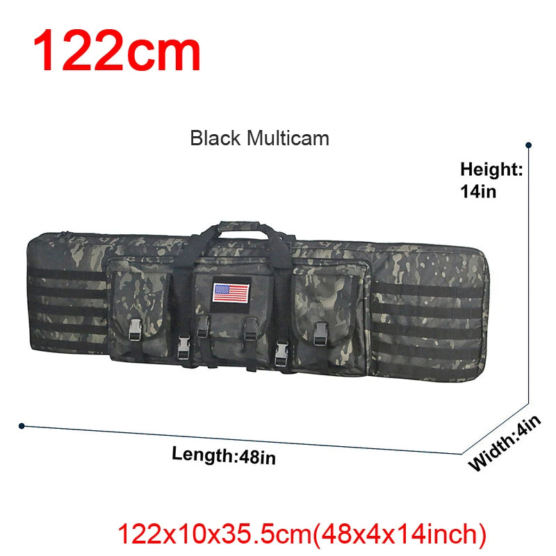 LQARMY Tactical Double Rifle Case Molle Backpack Holster