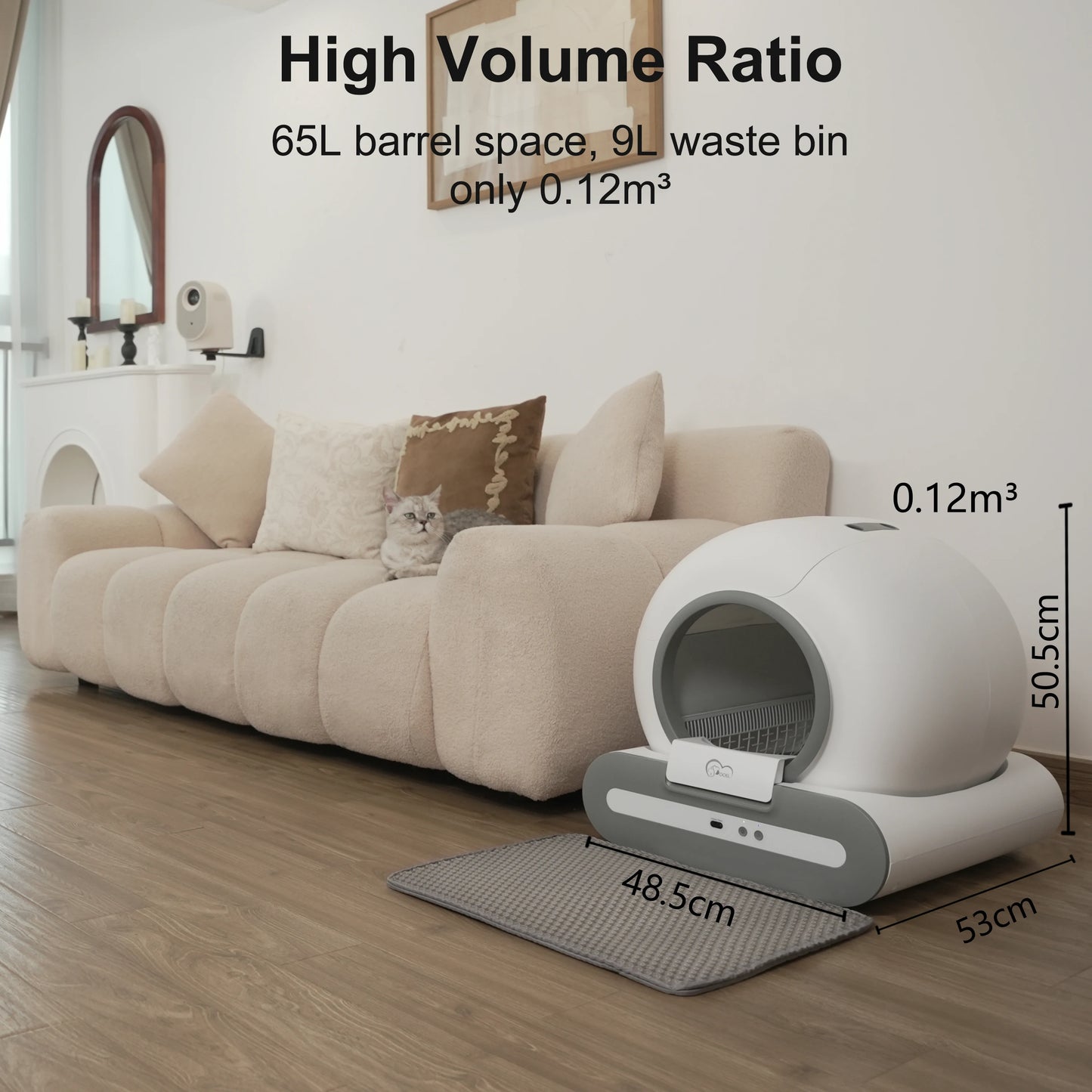 Doel Automatic Self Cleaning Cat Litter Box App Control