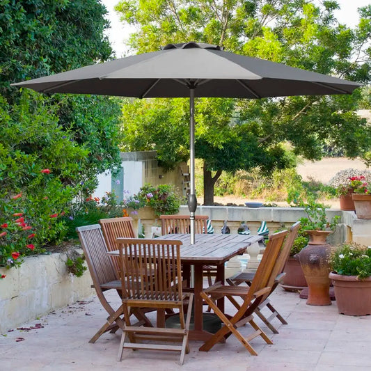 10 Ft Patio Umbrella Outdoor Crank Tilt UV Waterproof