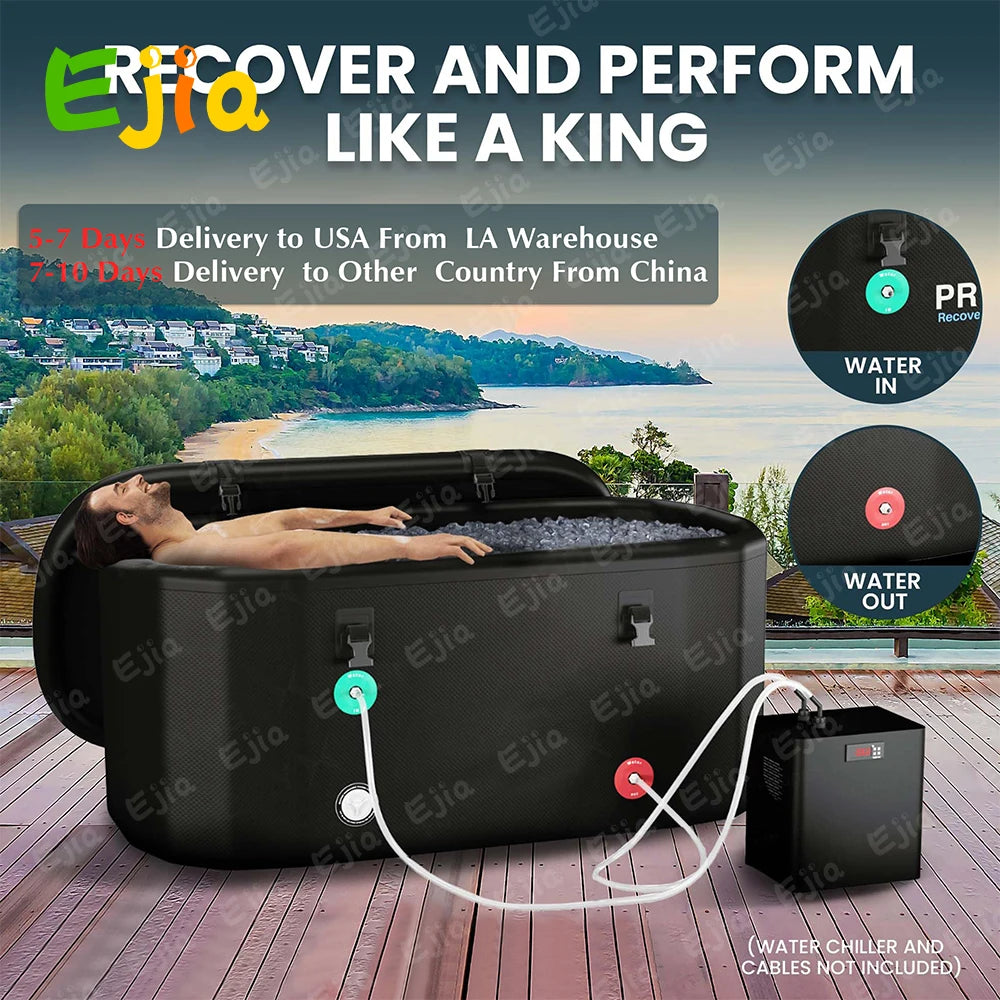 Portable Foldable Cold Plunge Tub Inflatable Recovery Ice Bath for Athletes Outdoor Water Chiller