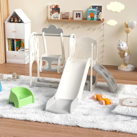 Toddler Slide Kids Slide for Toddlers Age 1 to 4 11 in 1 Baby Slide Outdoor Indoor Playground with Basketball Hoop and Extra Long