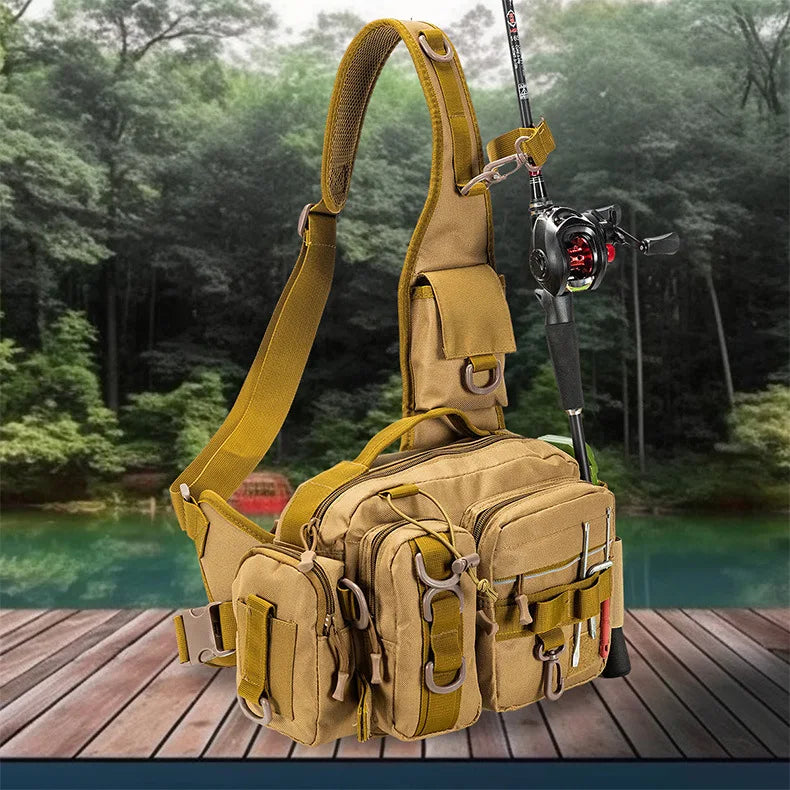 Outdoor Shoulder Bag Sports Climbing Backpack Tactical Hiking Camping Daypack Fishing Backpack