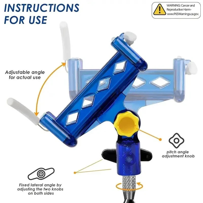Two Piece Stainless Steel Fishing Rod Holder 360 Deg Lock