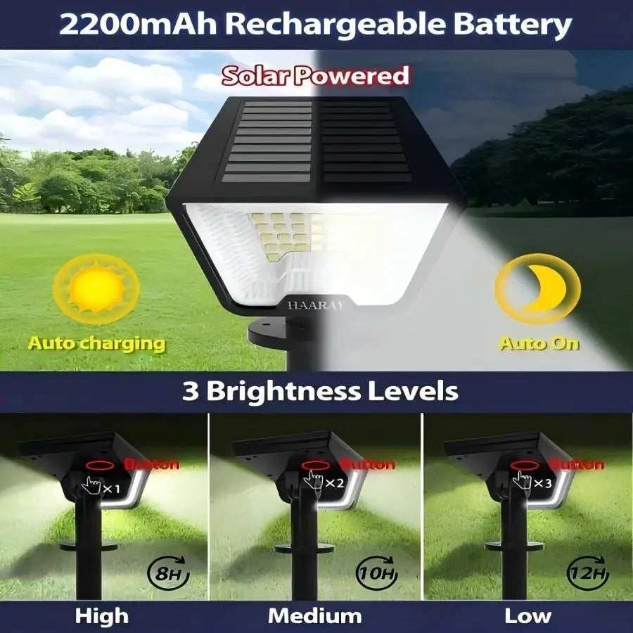 Solar Spot Lights 4 Pack 58 LED Outdoor Wall Lights
