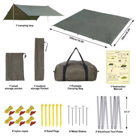 Beach Tent Sun Shelter UPF50 Waterproof With Aluminum Poles