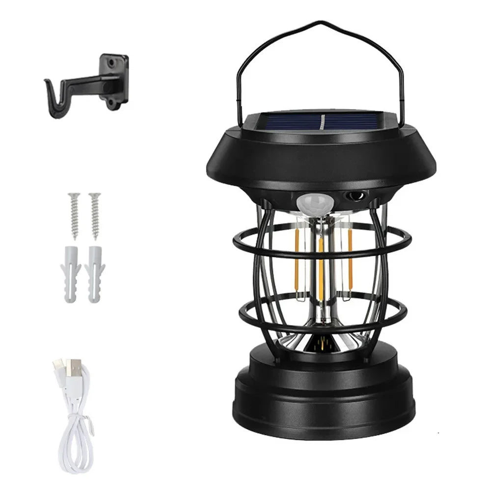 Type C Rechargeable Solar Camping Lantern Waterproof Durable
