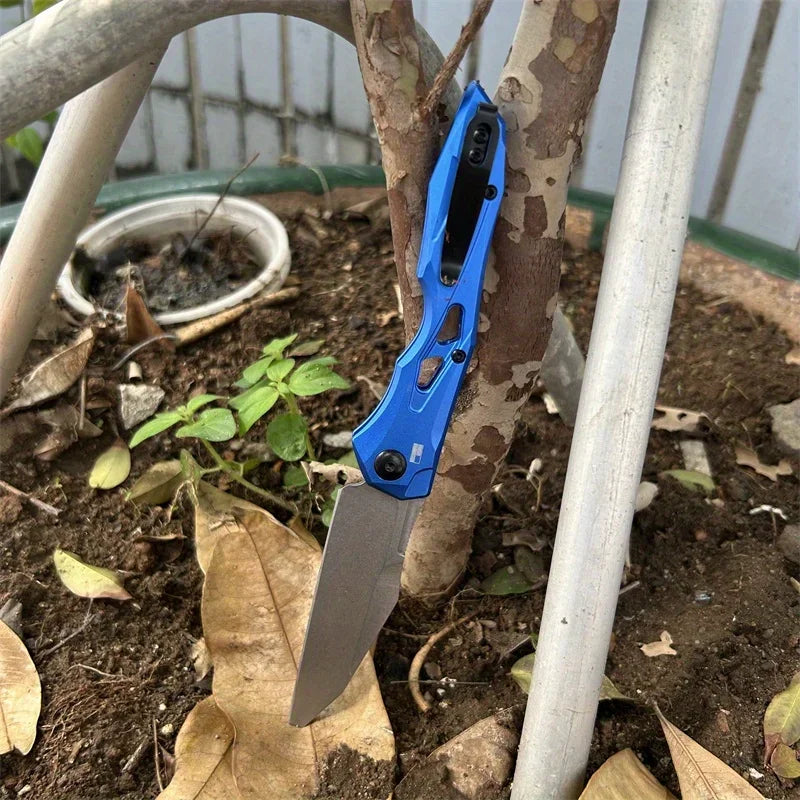 EDC Pocket Folding Knife Aluminum Handle Camping Hunting
