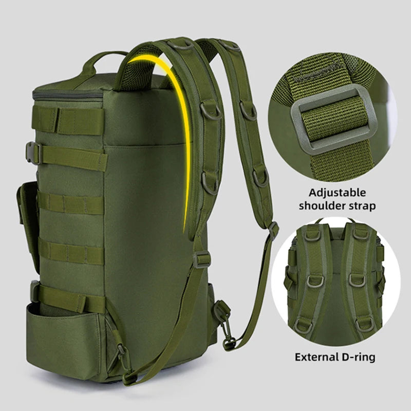 Tactical Fishing Backpack Rod Holders Tackle Bag Molle