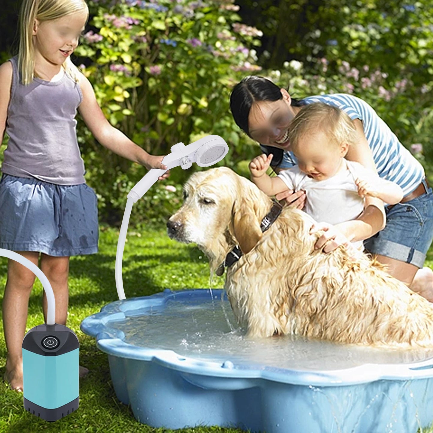 Portable Electric Camping Shower Pump Waterproof Digital