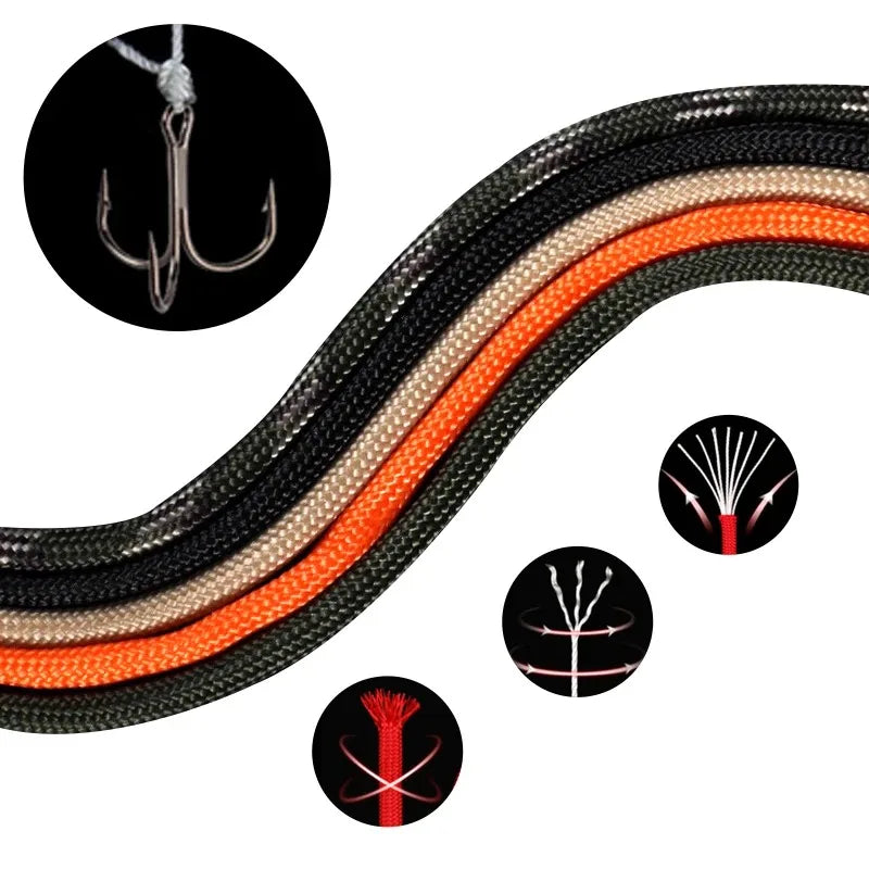 7 Core Paracord Rope 4mm 550lb Outdoor Camping Survival