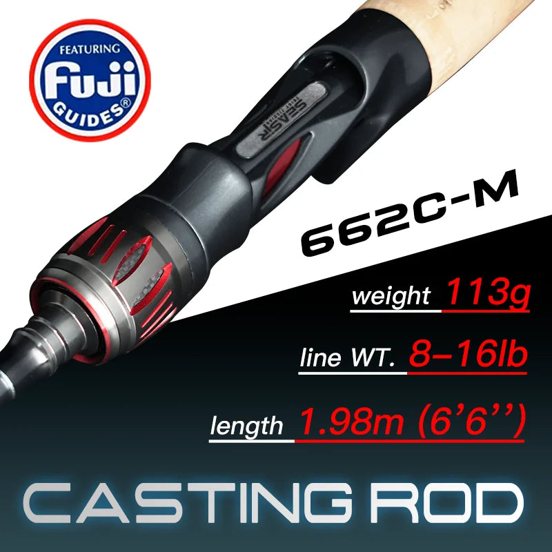 SeaSir Repeater Spinning Rod Fuji Guide Carbon 2A Cork 6Kg