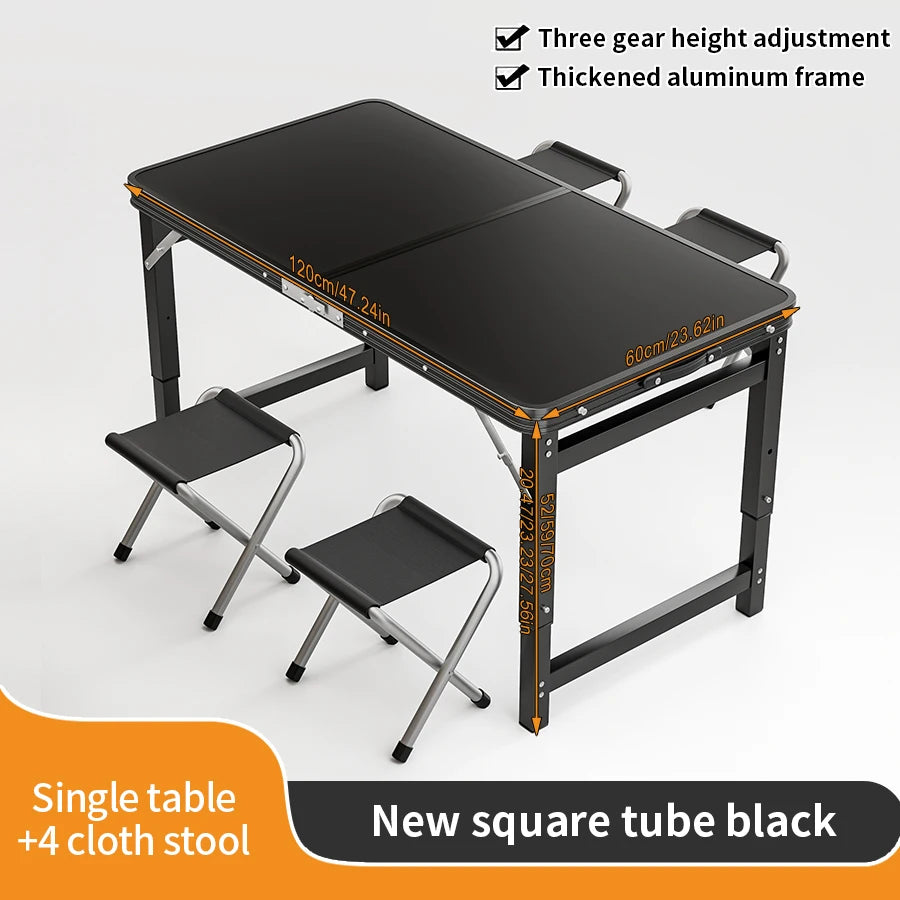 Portable Folding Outdoor Table with Handle for Camping Picnics and Gatherings No Electricity Required