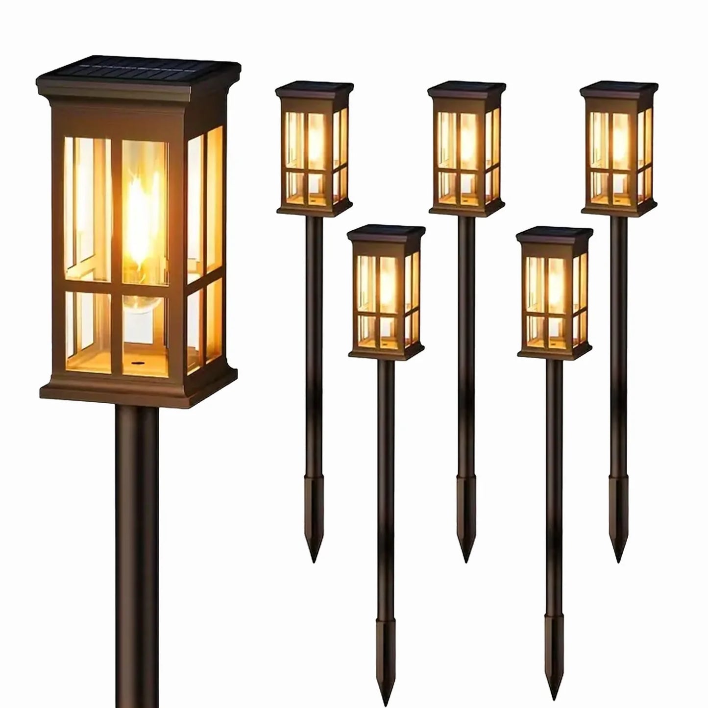2 6 8 Pack Solar Pathway Lights Super Bright Outdoor LED