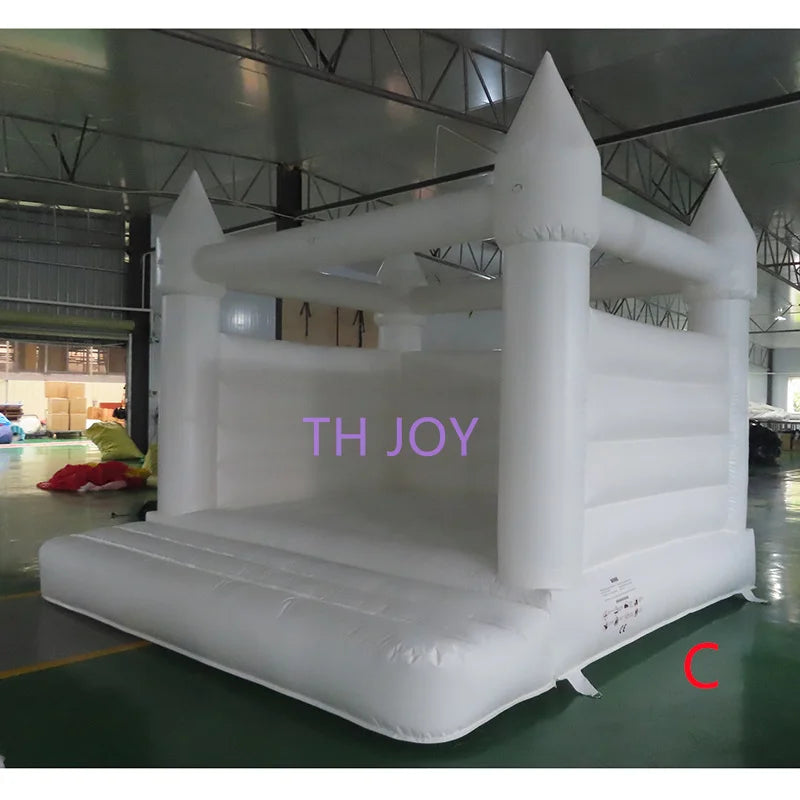 Free Shipment Outdoor Commercial Inflatable Wedding Bouncy Castle White Bounce House for Anniversary Party