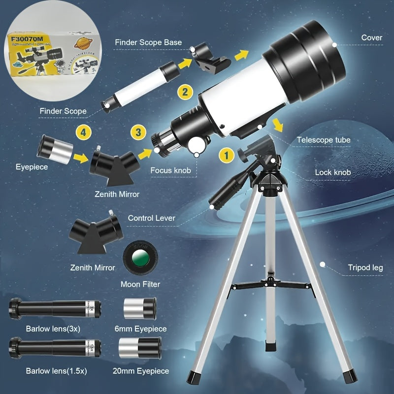 F70300 High Magnification 70mm Aperture Telescope