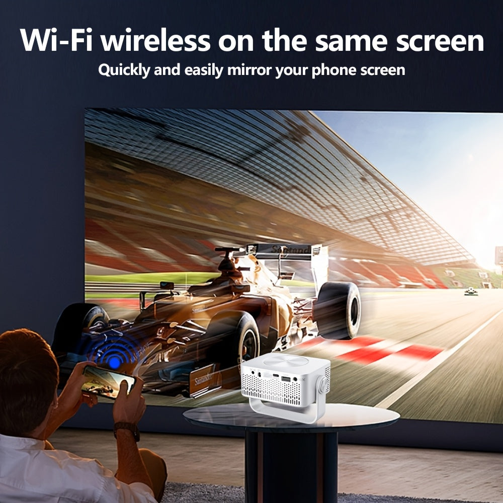 Portable 1080P WiFi 6 Projector For Home Theater And Gaming