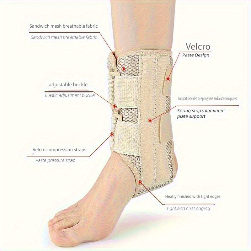 Ankle Support Brace Adjustable Strap for Sports and Running