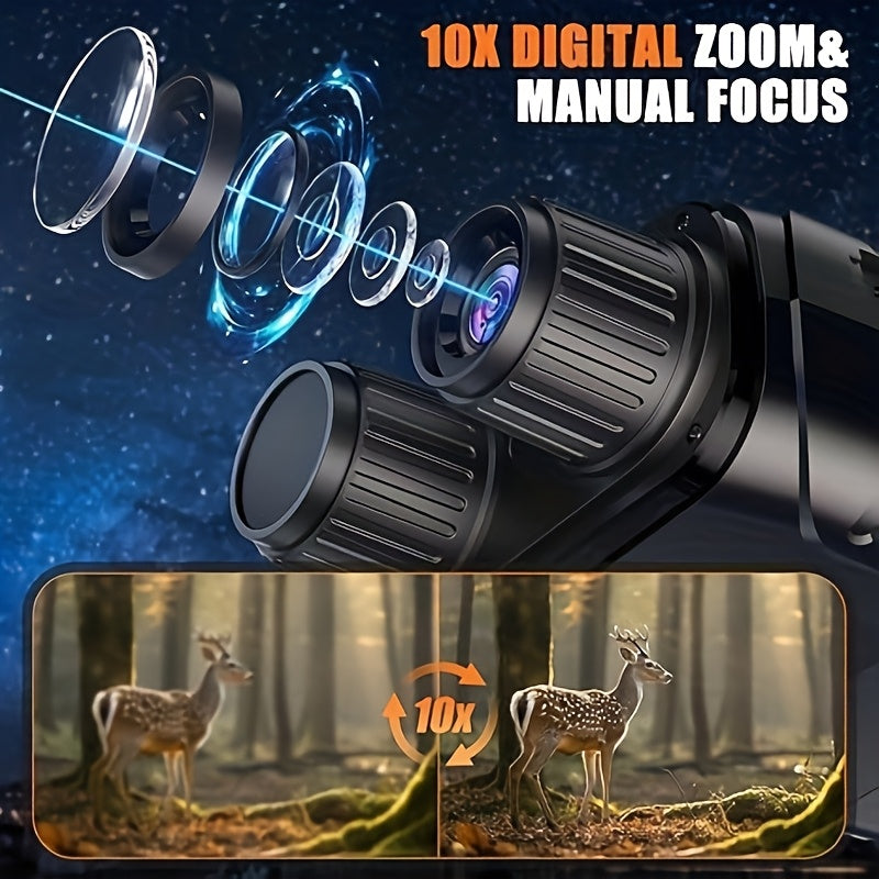 HD Night Vision Binoculars 10x Zoom Infrared for Adults