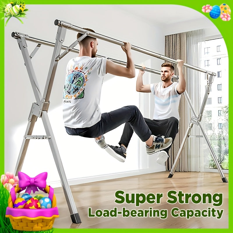 JOYBOS Adjustable Retractable Clothes Drying Rack 63 to 78.7 Inches Folding Indoor Outdoor Heavy Duty Stainless Steel