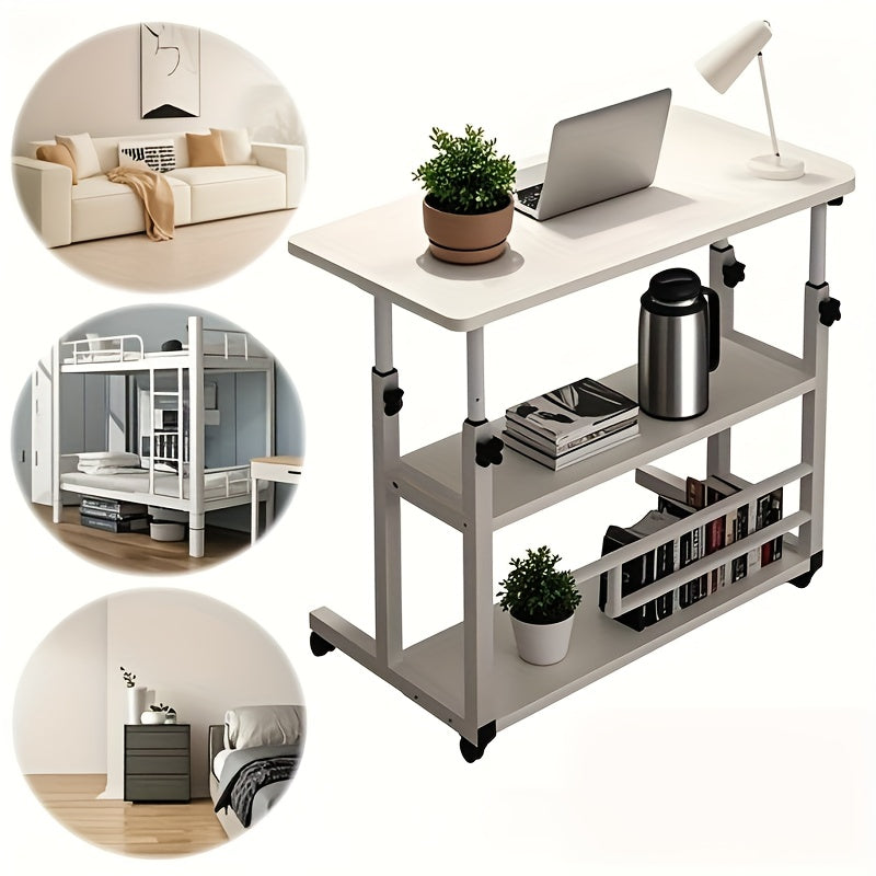 Adjustable Portable Rolling Standing Desk for Small Spaces