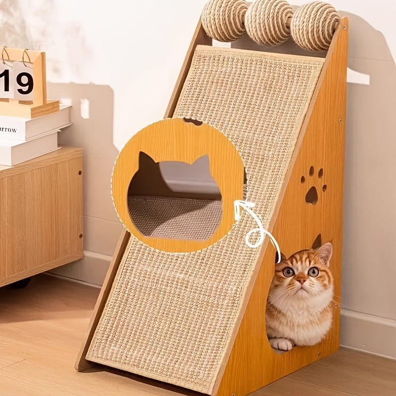 27 Inch Multi Scene Cat Scratching Board With Sisal Rope