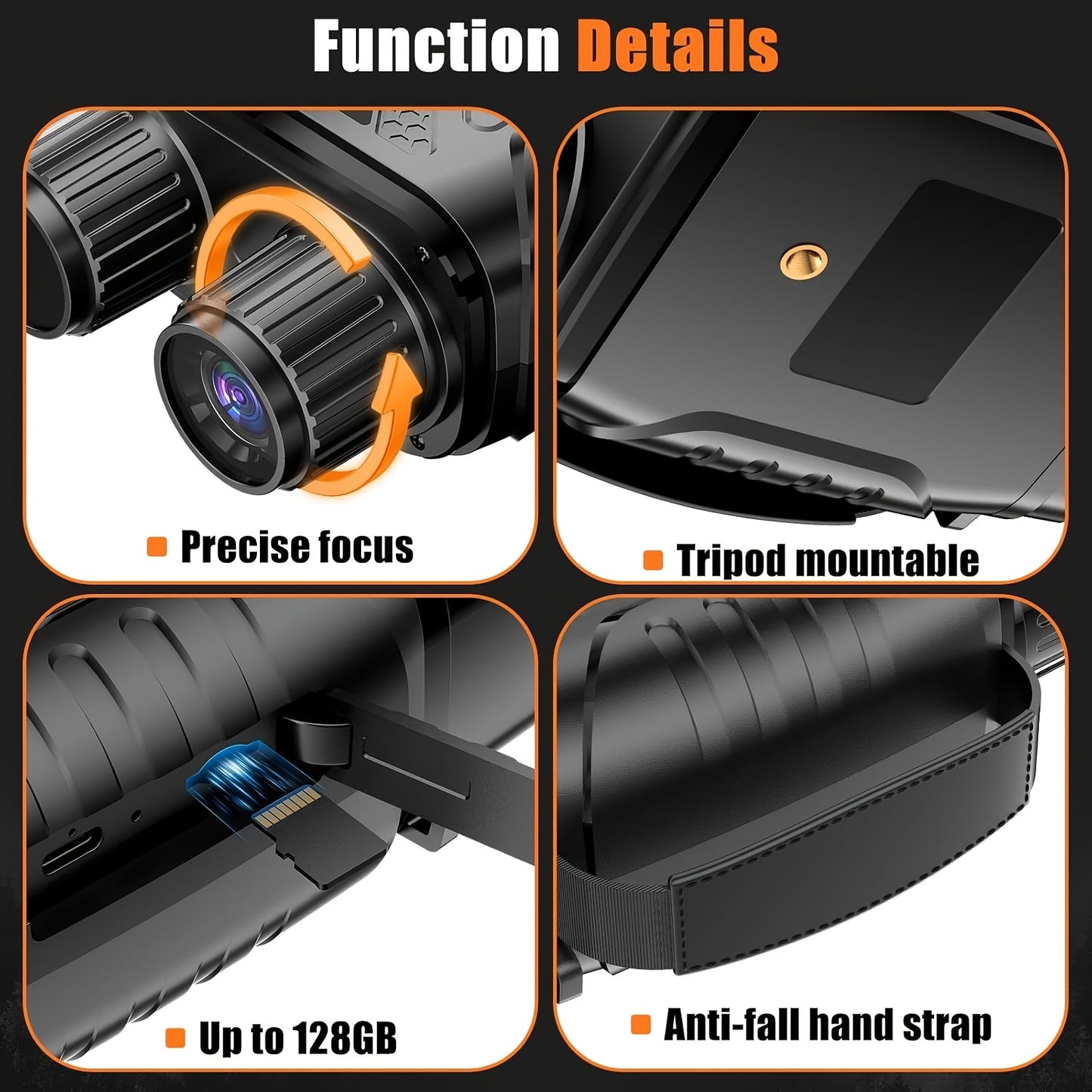 HD Night Vision Binoculars 10x Zoom Infrared for Adults