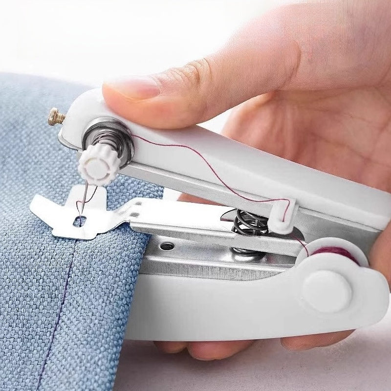 Portable Mini Sewing Machine Handheld Manual White 1 Piece