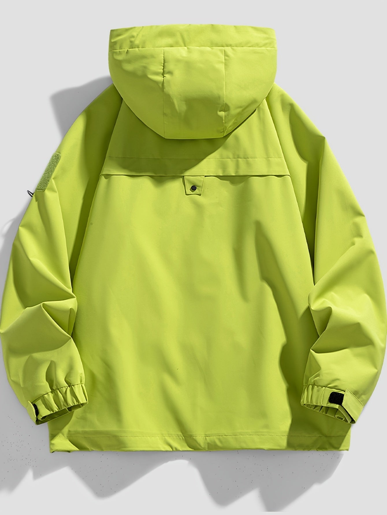 Mens Windbreaker Jacket Hooded With Zippered Pockets