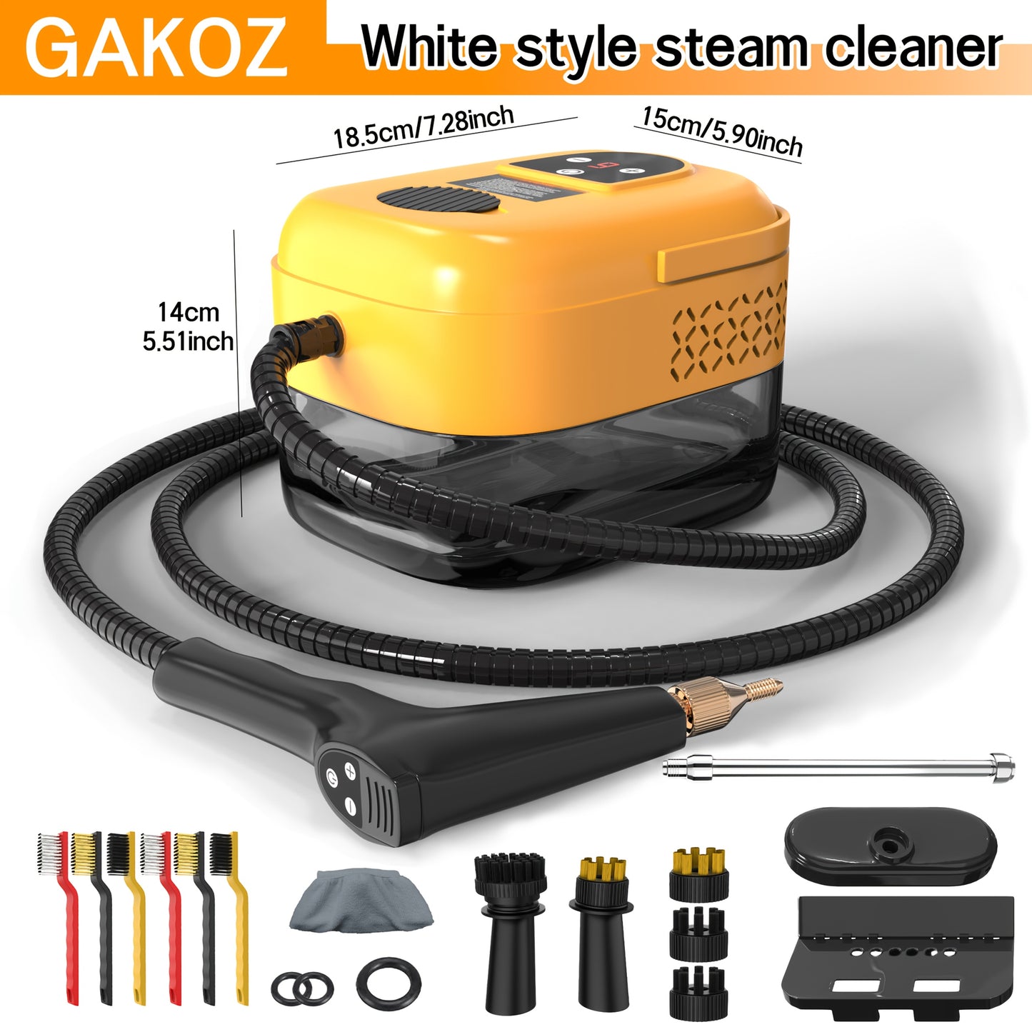High Pressure Steam Cleaner Handheld Portable For Carpet Upholstery Sofas Kitchen Fumes Small Appliances Cleaning
