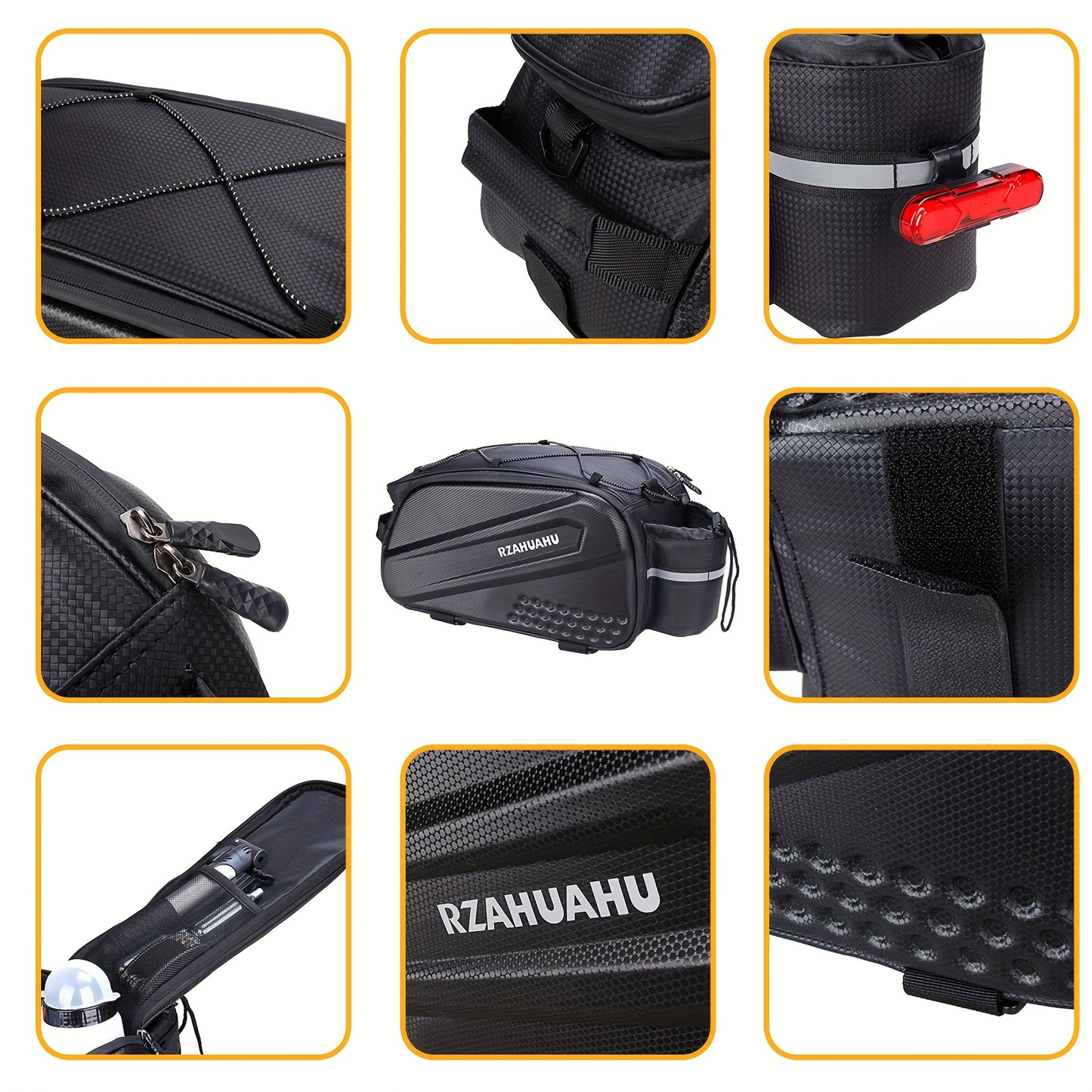 Waterproof Hard Shell EVA Bike Saddle Bag Adjustable Strap