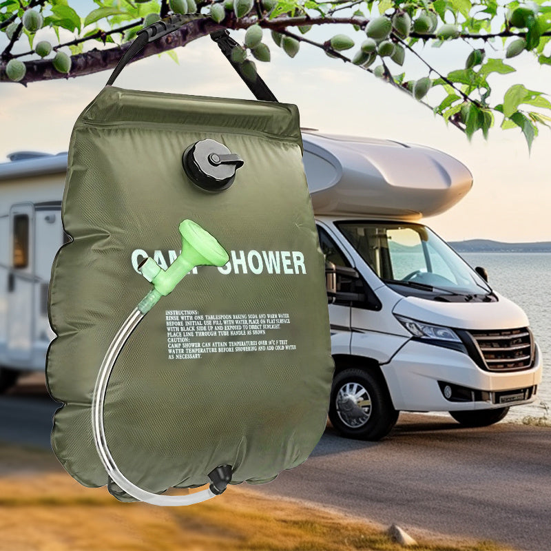Portable 5 Gallon Camping Shower Bag With Detachable Hose