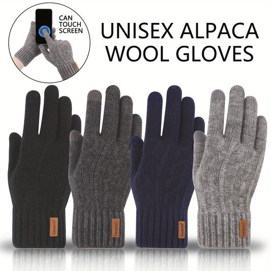 Unisex Alpaca Gloves Warm Touchscreen Compatible Winter