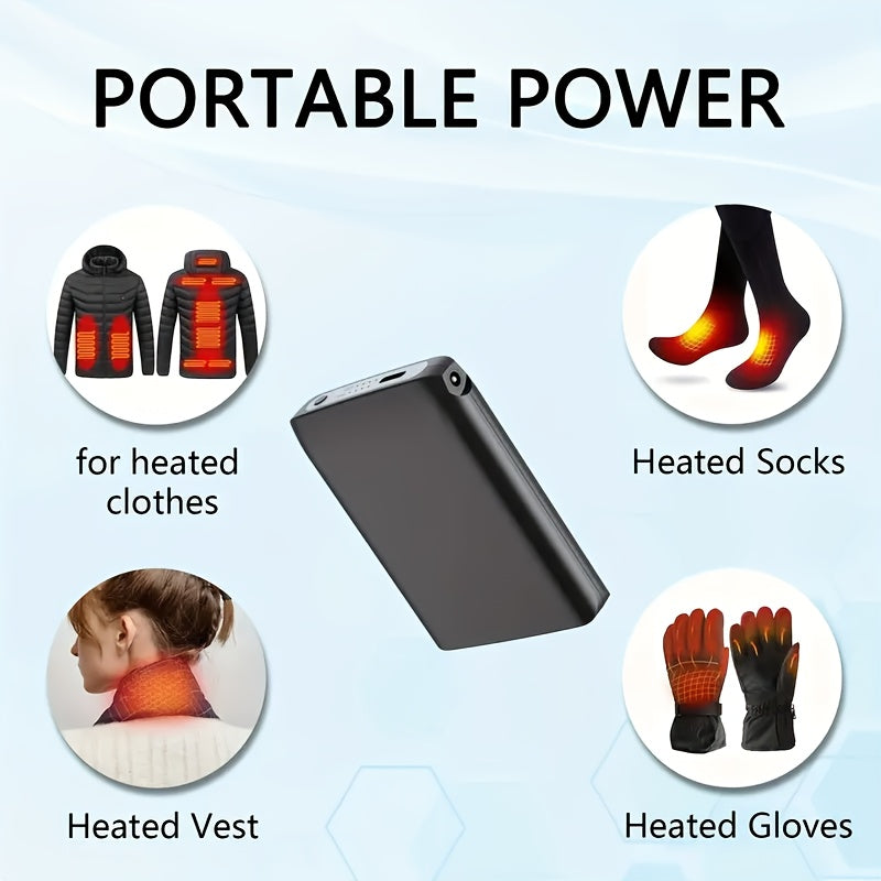 Two Pack 5000mAh Ultralight Portable Power Bank With USB And DC Dual Output For Heating Socks Gloves And Vests