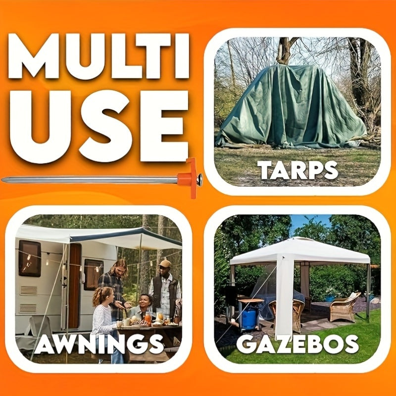 Heavy Duty Tent Stakes 20 Pcs Rust Resistant Ground Pegs