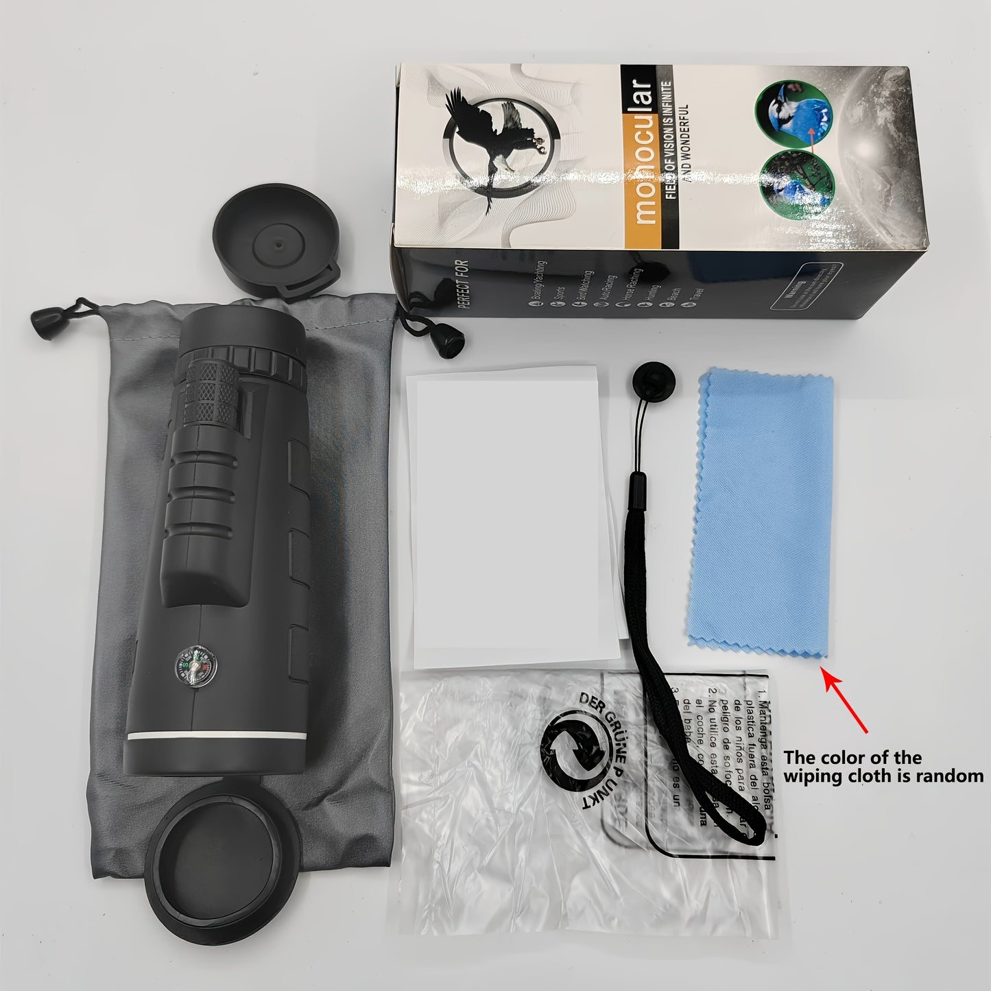 10x42 Monocular Telescope For Bird Watching Outdoors