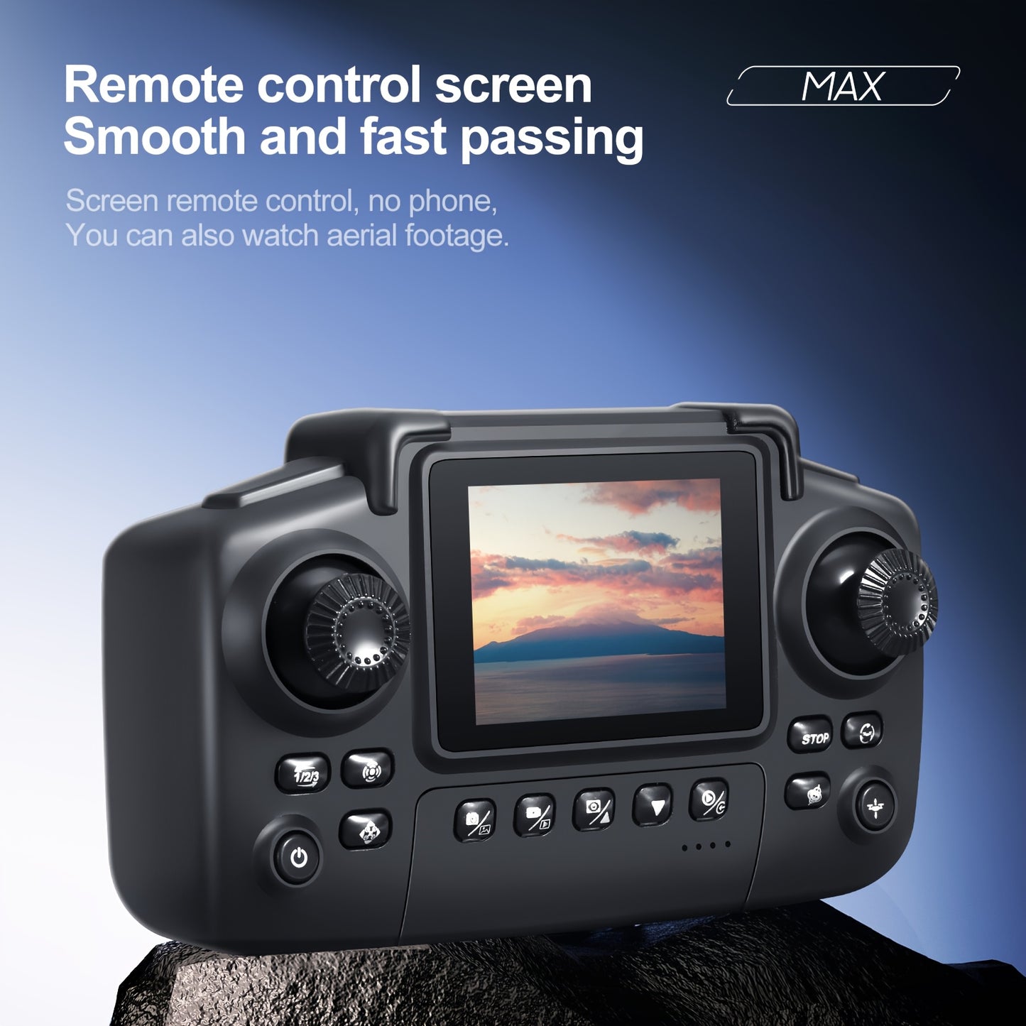 Drone Max Upgraded With 2 Batteries 4 Inch Screen Remote