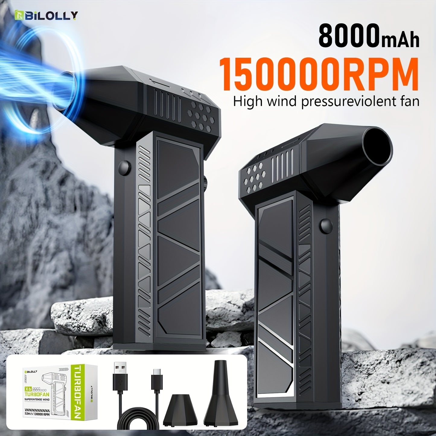 Wireless Rechargeable Air Blower 130000 RPM High Power