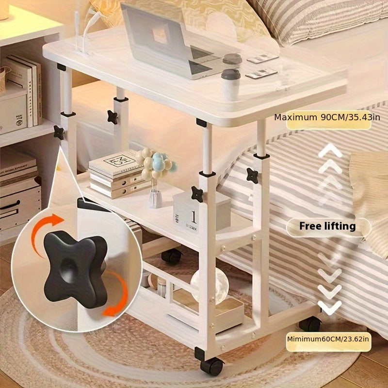 Adjustable Portable Rolling Standing Desk for Small Spaces