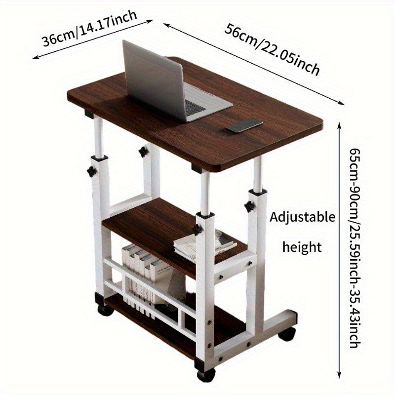 Adjustable Portable Rolling Standing Desk for Small Spaces