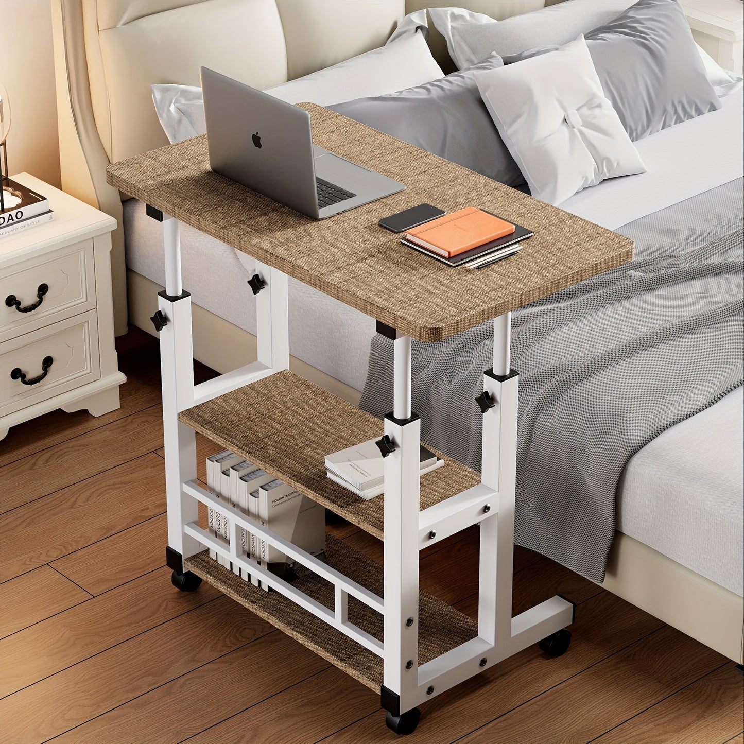 Adjustable Portable Rolling Standing Desk for Small Spaces
