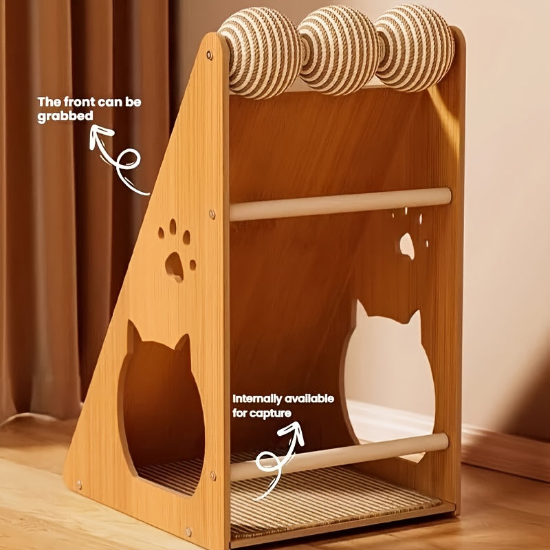 27 Inch Multi Scene Cat Scratching Board With Sisal Rope