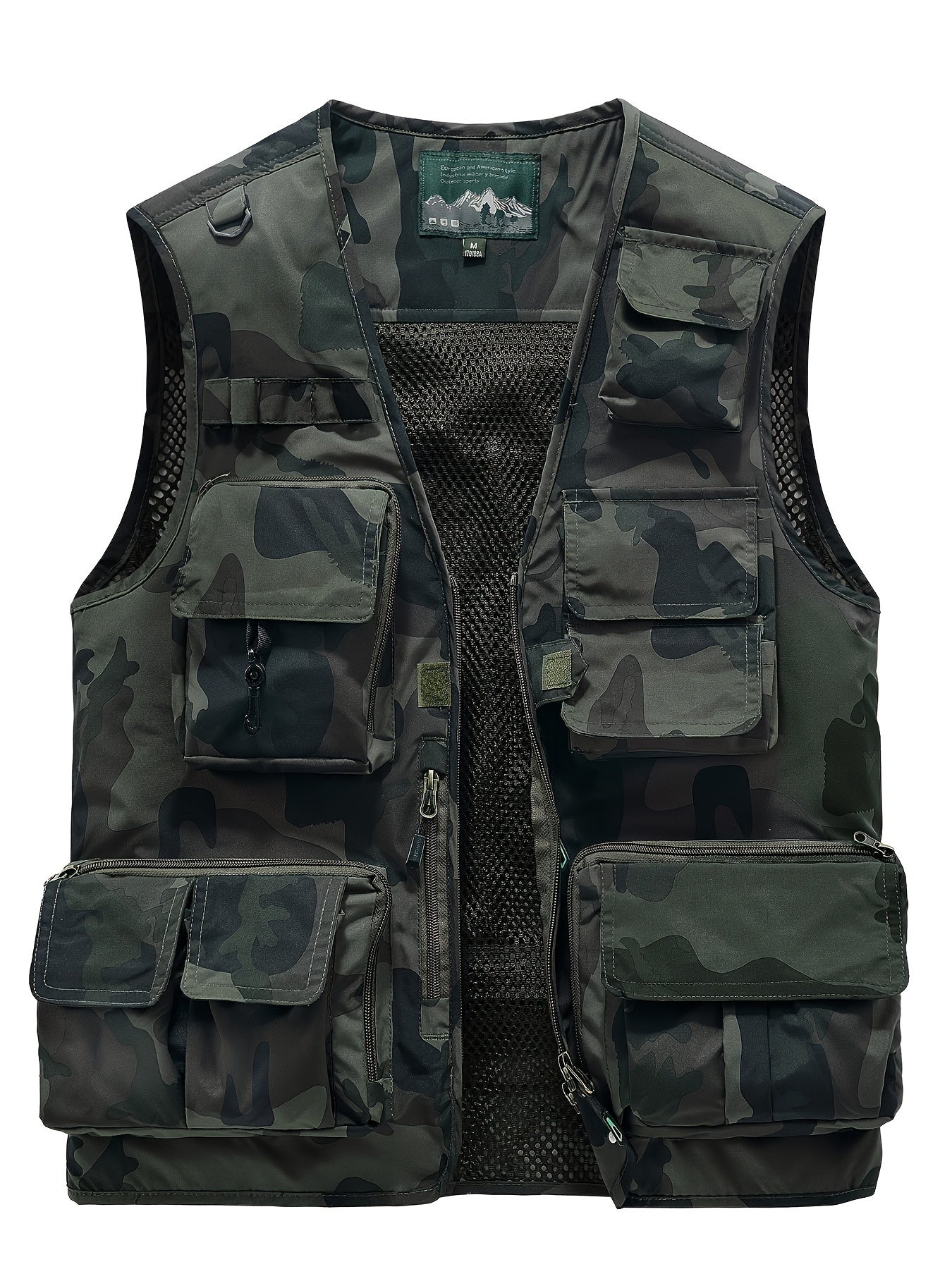 Mens MOLLE Vest Camouflage Sleeveless Multi Pocket Hunting