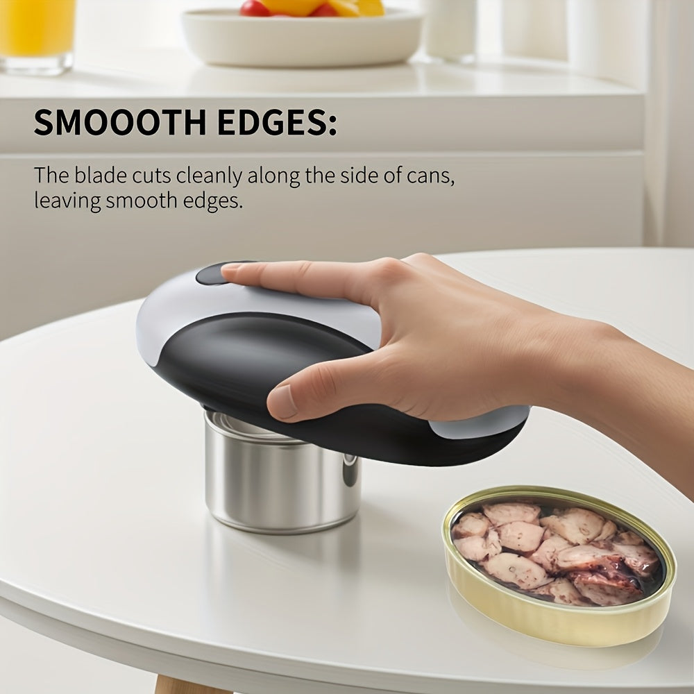 Cliton Rechargeable Electric Can Opener With One Touch Auto Rotate Lid Lifter Cutting Fits Most Cans Kitchen Camping