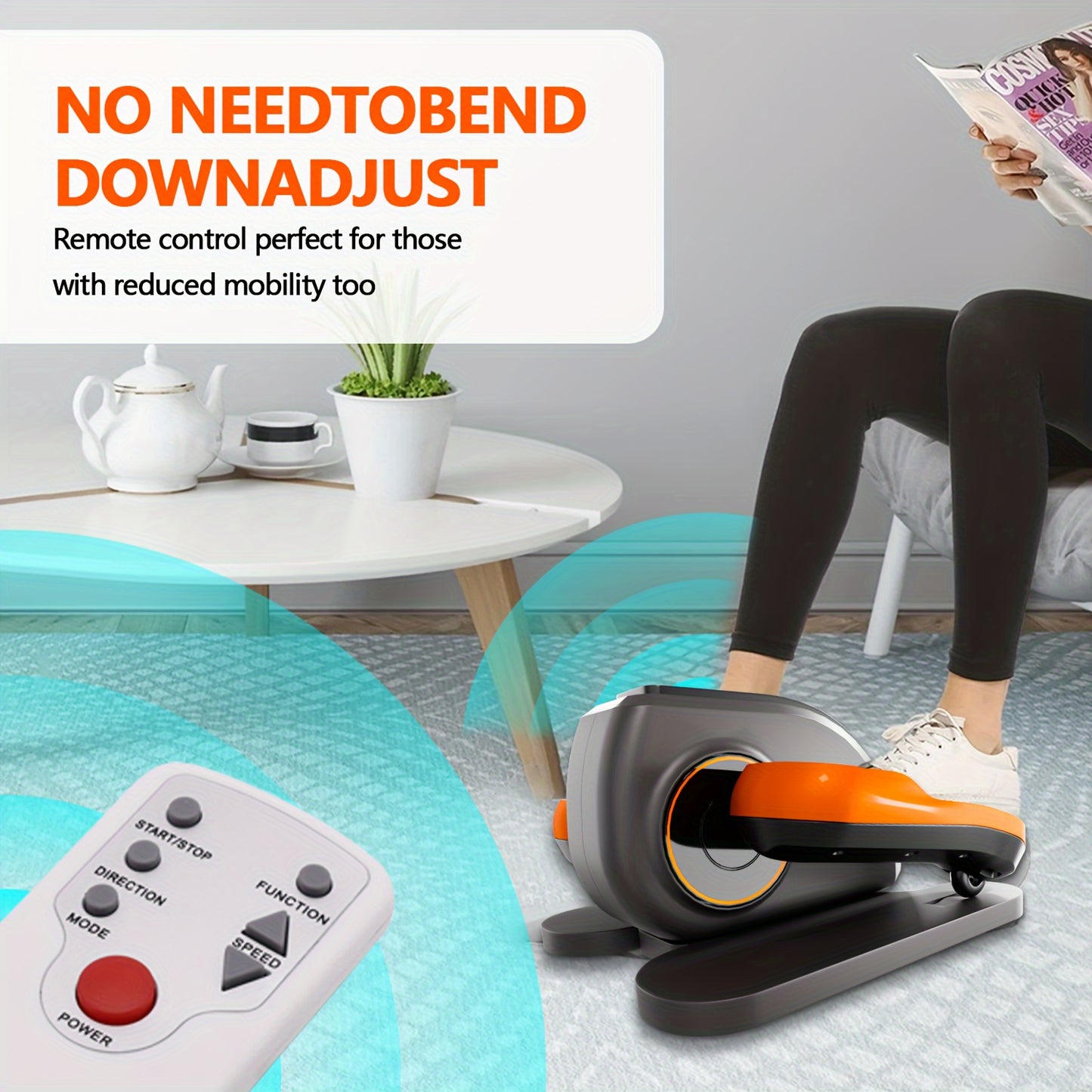 Under Desk Elliptical Trainer Seated Exerciser For Seniors