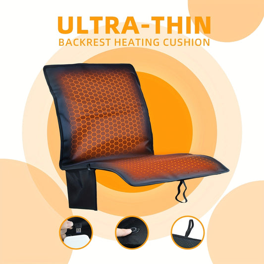 Thin Portable Heated Seat Cushion 3 Speed Temp Control Gift