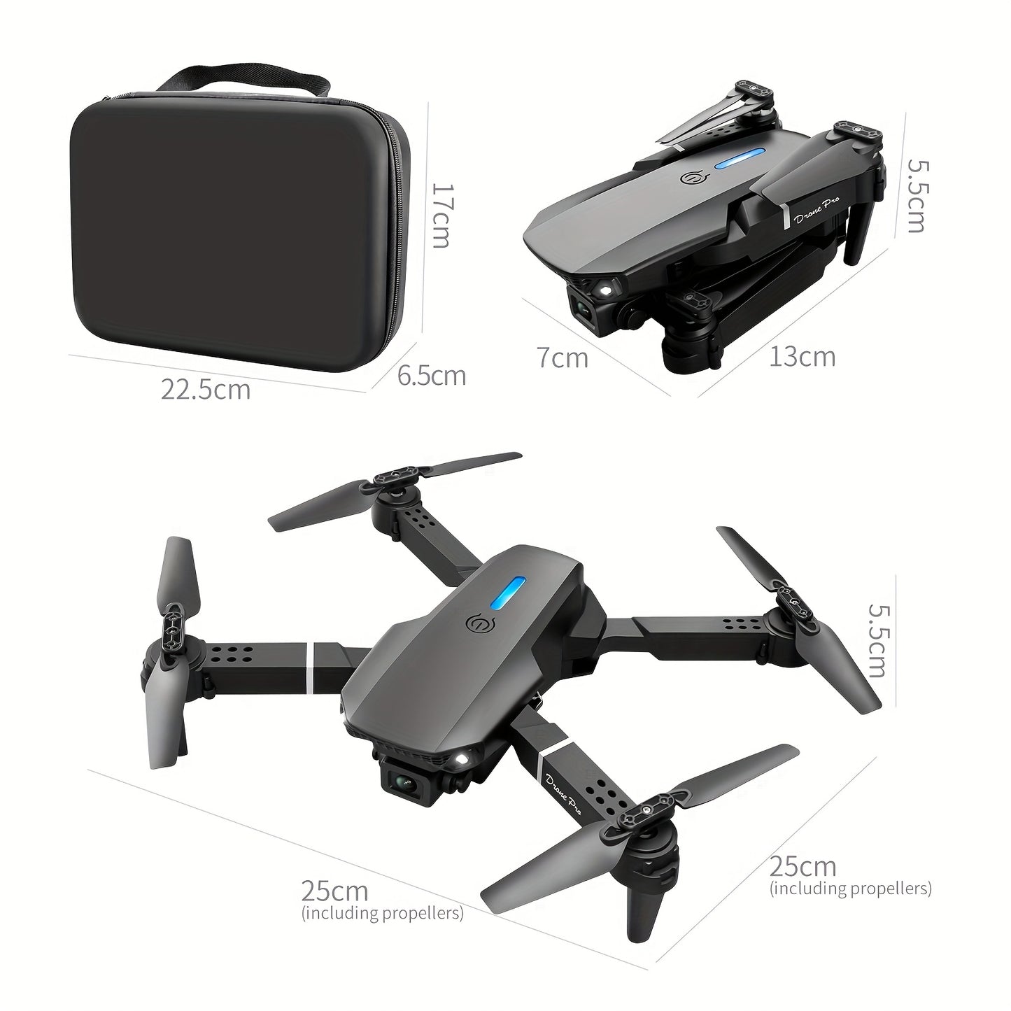 Drone Max Upgraded With 2 Batteries 4 Inch Screen Remote