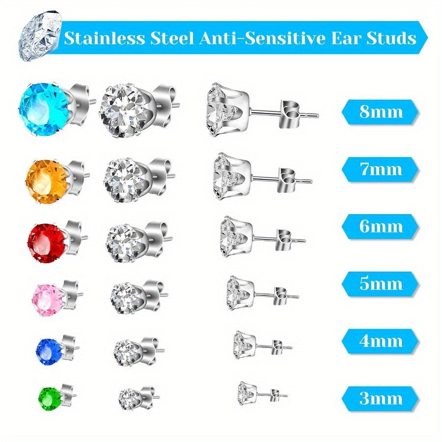 Professional Ear Piercing Gun Kit Reusable Stainless Steel Piercing Earrings Studs For At Home Salon